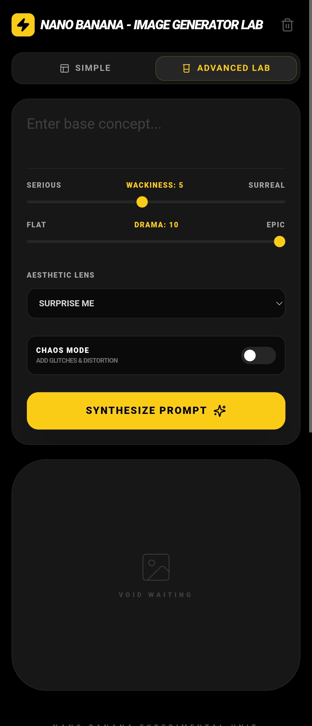 Nano Banana Image Generator Lab